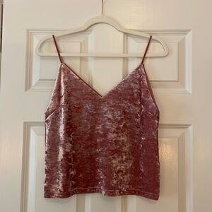 Pink Velvet Tank Top
